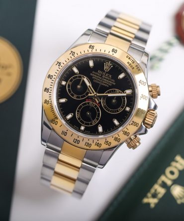 Alternative view of Rolex Cosmograph Daytona 116503-0004 - 40mm - Black Dial - Oyster Steel Yellow Gold 18K
