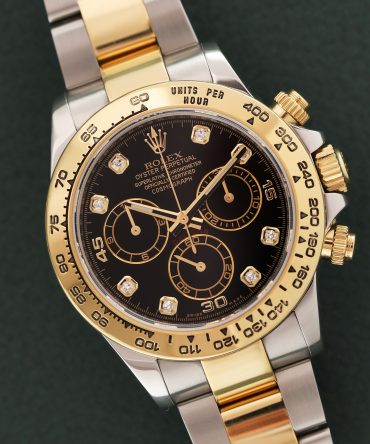 Alternative view of Rolex Cosmograph Daytona 116503-0008 - 40mm - Black Dial With Diamonds - Oyster Steel Yellow Gold 18K
