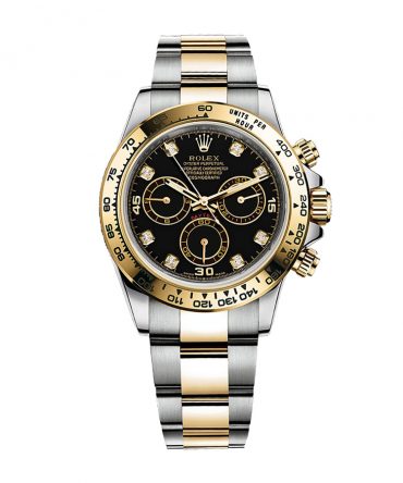 Rolex Cosmograph Daytona 116503-0008 - 40mm - Black Dial With Diamonds - Oyster Steel Yellow Gold 18K