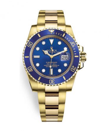 Rolex Submariner Date 116618LB, 40mm, Blue Dial, Oyster Yellow Gold