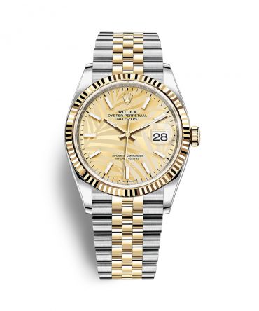 Rolex Datejust 126233-0037 - Gold Palm Dial - Chromalight - Yellow Gold 18K