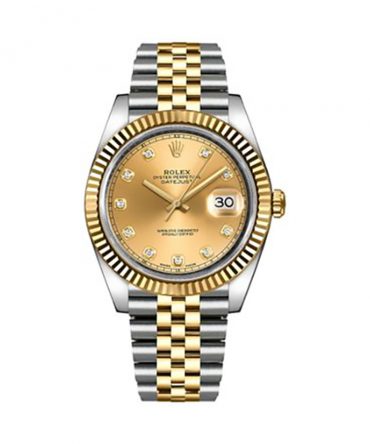 Rolex Datejust 126333-0012 - 41mm - Gold Dial With Diamonds , Jubilee Demi Yellow Gold 18K