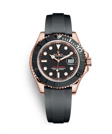 Rolex Yacht Master 126655-0002 - Black Dial -  Platinum / Everose Gold 18k / Oysterflex - 40mm