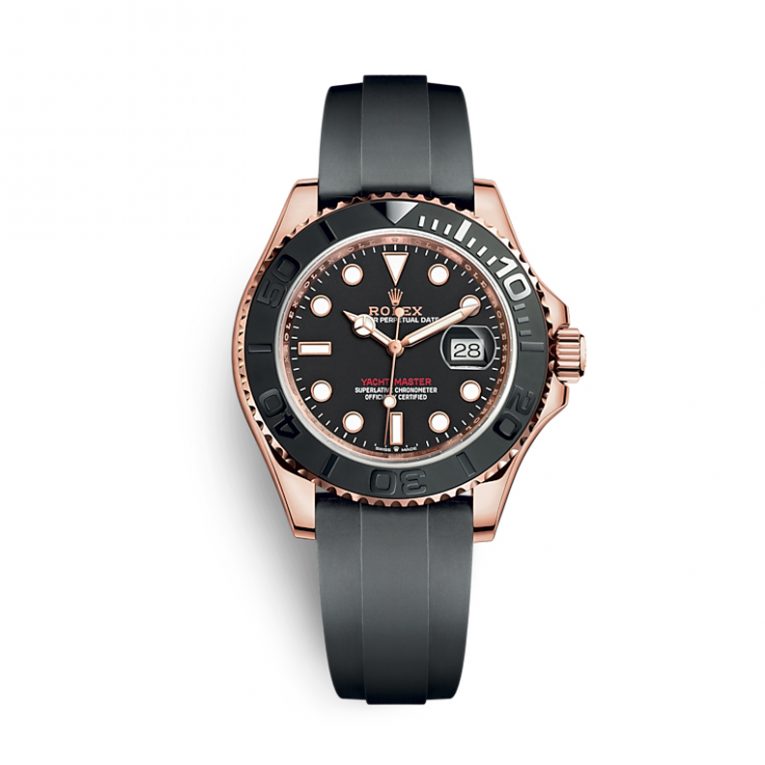 Rolex Yacht Master 126655-0002 - Black Dial -  Platinum / Everose Gold 18k / Oysterflex - 40mm