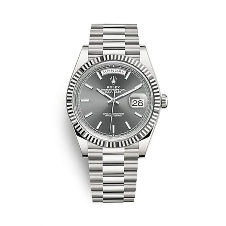 Rolex Day Date 228239-0060 - 40mm - Grey Dial - President White Gold 18K