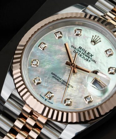 Alternative view of Rolex Datejust 126331-0014 - 41mm - MOP Dial with Diamonds, Jubilee Demi Everose Gold 18K