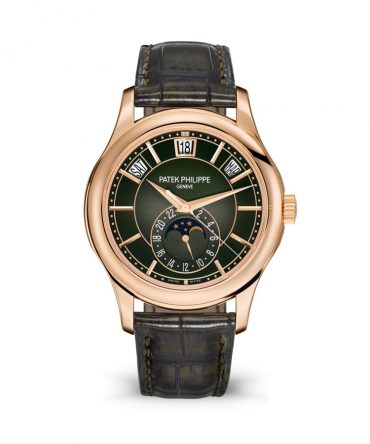 PATEK PHILIPPE Complications - 5205R-011 Annual Calendar, Moonphase - Green Dial - 40mm -  Rose Gold 18K