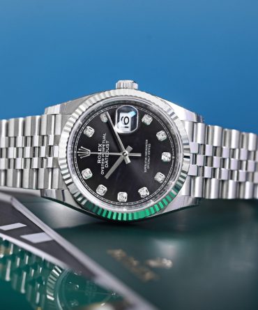 Alternative view of Rolex Datejust 126234-0027 - Black Dial with Diamonds, 36mm, Jubilee, White Gold 18K