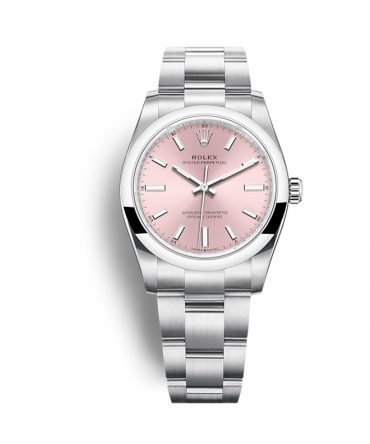 Rolex Oyster Perpetual 124200-0002 - 34mm - Pink Dial - Oyster Stainless Steel