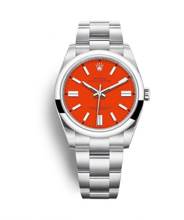 Rolex Oyster Perpetual 124300-0007 - 41mm - Red Dial - Oyster Stainless Steel