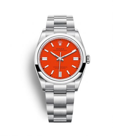 Rolex Oyster Perpetual 126000-0007 - 36mm - Red Dial - Oyster Stainless Steel
