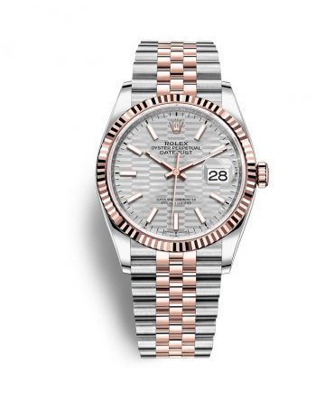 Rolex Datejust 126231-0033 - Motif Silver Dial, 36mm, Jubilee, Everose Gold 18K