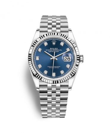 Rolex Datejust 126234-0037 - Blue Dial with Diamonds, 36mm, Jubilee, White Gold 18K