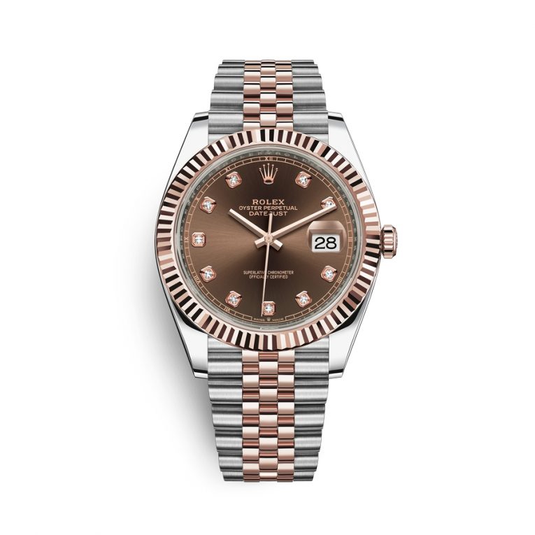 Rolex Datejust 126331-0004 - 41mm - Chocolate Dial with Diamonds, Jubilee Demi Everose Gold 18K