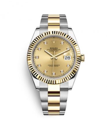 Rolex Datejust 126333-0011 - 41mm - Gold Dial With Diamonds , Oyster Demi Yellow Gold 18K