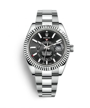 Role Sky-Dweller 326934-0005 - 42mm - Black Dial - Oyster White Gold 18K