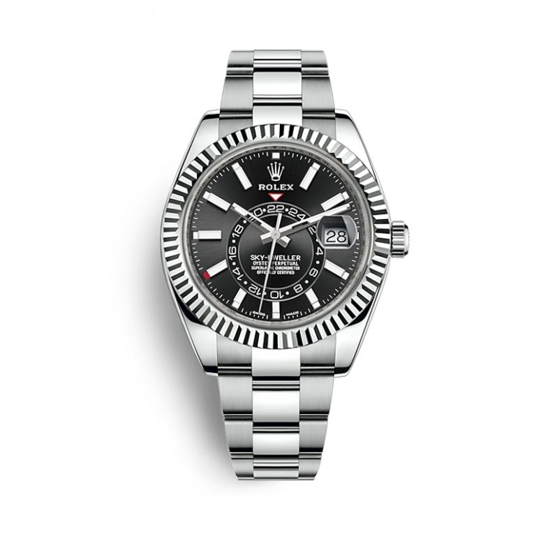 Role Sky-Dweller 326934-0005 - 42mm - Black Dial - Oyster White Gold 18K
