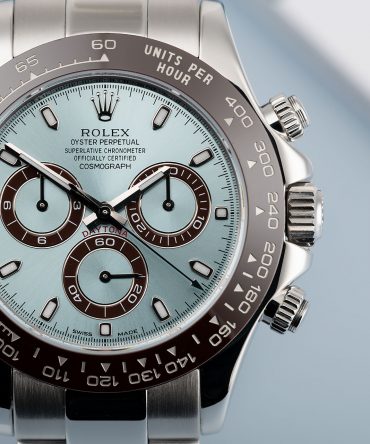 Alternative view of Rolex Cosmograph Daytona 116506-0001 - 40mm - Blue Ice Dial - Oyster Steel White Gold 18K