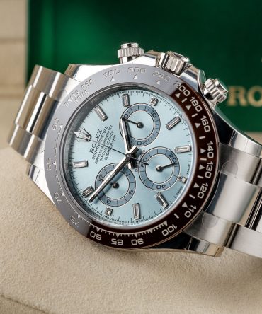 Alternative view of Rolex Cosmograph Daytona 116506-0002 - 40mm - Blue Ice Dial With Baguette Diamonds  - Oyster Steel White Gold 18K