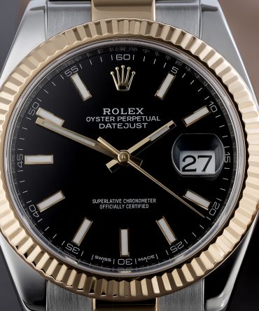 Alternative view of Rolex Datejust 126333-0013 - 41mm - Black Dial, Oyster Demi Yellow Gold 18K