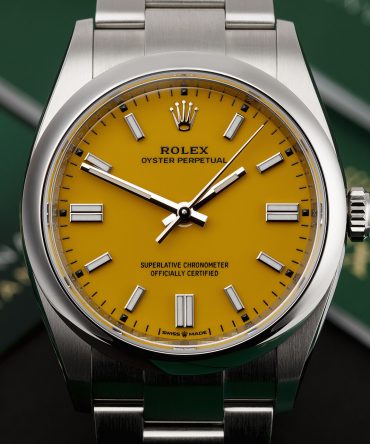 Alternative view of Rolex Oyster Perpetual 126000-0004 - 36mm - Yellow Dial - Oyster Stainless Steel