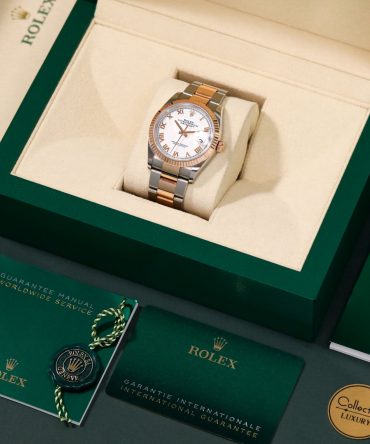 Alternative view of Rolex Datejust 126231-0016 - White Ceramic Dial, 36mm, Oyster, Everose Gold 18K