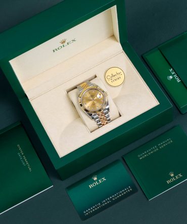 Alternative view of Rolex Datejust 126333-0012 - 41mm - Gold Dial With Diamonds , Jubilee Demi Yellow Gold 18K