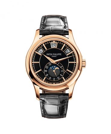 PATEK PHILIPPE Complications - 5205R-010 Annual Calendar, Moonphase - Black Dial - 40mm -  Rose Gold 18K