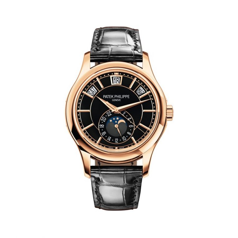 PATEK PHILIPPE Complications - 5205R-010 Annual Calendar, Moonphase - Black Dial - 40mm -  Rose Gold 18K