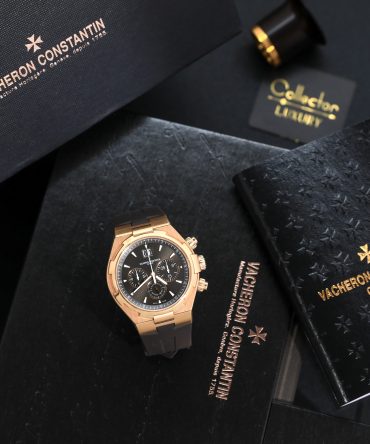 Alternative view of Vacheron Constantin Overseas Chronograph 49150/000R-9338 - 42mm - Rose Gold - Grey Dial