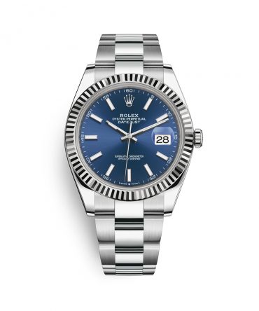 Rolex Datejust 126334-0001 - Blue Dial - 41mm - Oyster demi white gold 18k