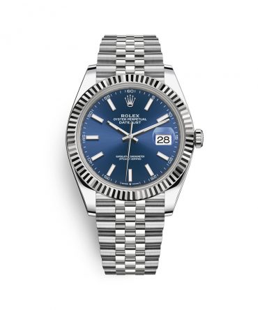 Rolex Datejust 126334-0002 - Blue Dial - 41mm - Jubilee demi white gold 18k