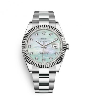 Rolex Datejust 126334-0019 - MOP Dial With Diamonds - 41mm - Oyster demi white gold 18k