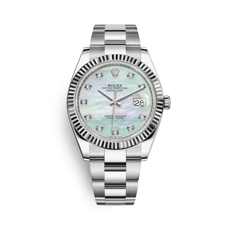 Rolex Datejust 126334-0019 - MOP Dial With Diamonds - 41mm - Oyster demi white gold 18k