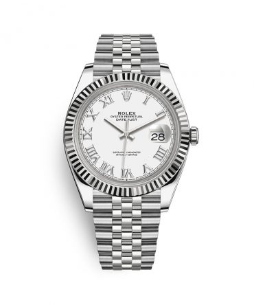 ROLEX DATEJUST 126334-0024- WHITE DIAL – 41MM – JUBILEE DEMI WHITE GOLD 18K