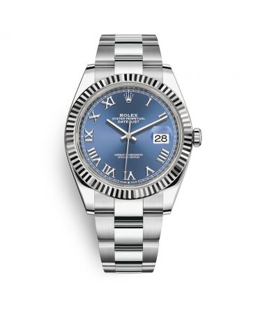 ROLEX DATEJUST 126334-0025- Blue DIAL – 41MM – Oyster DEMI WHITE GOLD 18K