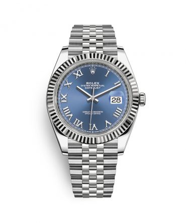 ROLEX DATEJUST 126334-0026- Blue DIAL – 41MM – jubilee DEMI WHITE GOLD 18K