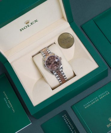 Alternative view of ROLEX LADY-DATEJUST 278271-0004- CHOCOLATE DIAL – 31MM – JUBILEE DEMI ROSE GOLD 18K