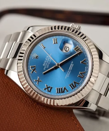 Alternative view of ROLEX DATEJUST 126334-0025- Blue DIAL – 41MM – Oyster DEMI WHITE GOLD 18K