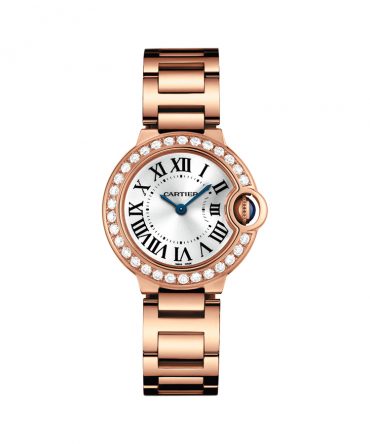 Cartier Ballon Bleu de Cartier - WJBB0036 - White dial with diamonds - Full rose gold 18k -33mm