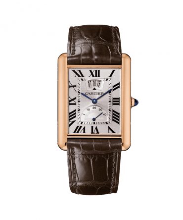 Cartier Tank Louis BIG DATE LC XL W1560003 OR 3185 - Silver dial - rose gold 18k