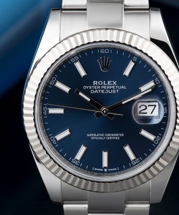 Alternative view of Rolex Datejust 126334-0001 - Blue Dial - 41mm - Oyster demi white gold 18k
