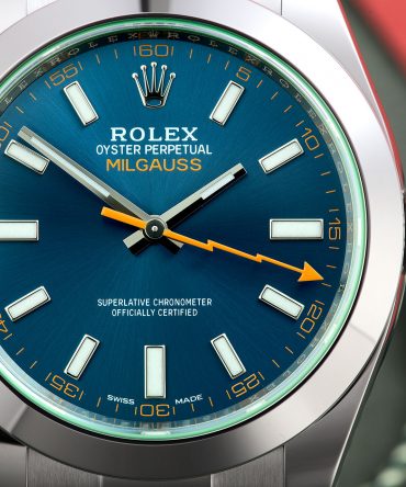 Alternative view of Rolex Milgauss 116400GV-0002 - Z-Blue Dial - Oystersteel - 40mm