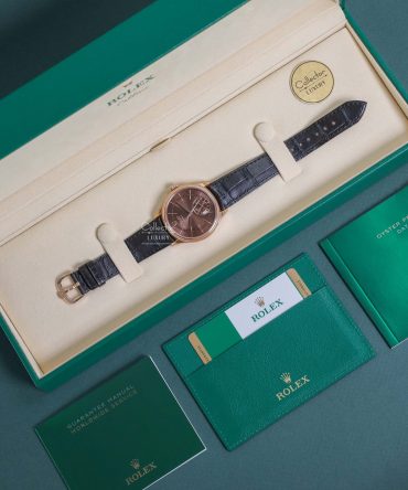 Alternative view of ROLEX CELLINI DUAL TIME - 50525-0015 - Chocolate dial - eveROSE GOLD- 39mm