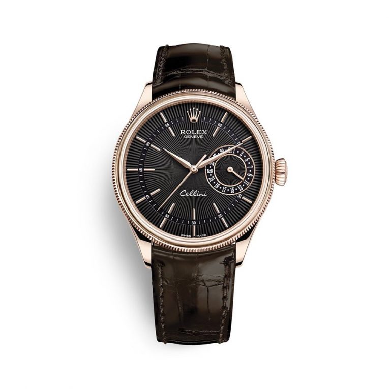 Rolex Cellini Date 50515-0010 - black dial - everose gold 18k - 39mm