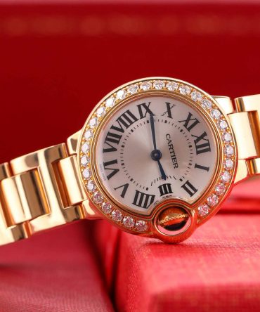 Alternative view of Cartier Ballon Bleu de Cartier - WJBB0036 - White dial with diamonds - Full rose gold 18k -33mm