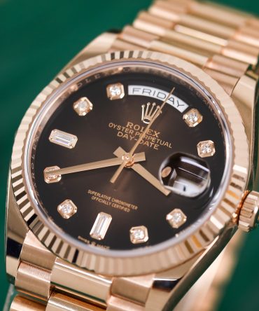 Alternative view of ROLEX DAY DATE 128235-0037-36MM- OMBRÉ BROWN DIAMOND - PRESIDENT- EVEROSE GOLD 18K