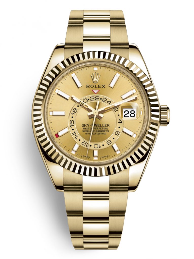 ROLEX SKY-DWELLER - 326938-0003 - 42MM- YELLOW DIAL - OYTER YELLOW GOLD 18K
