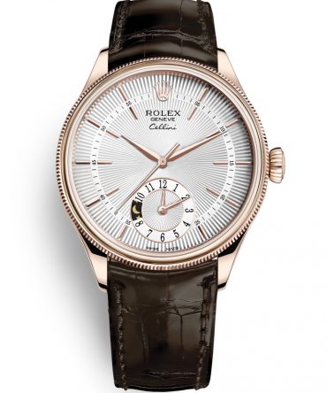 ROLEX CELLINI DUAL TIME 50525-0008 WHITE DIAL - EVEROSE GOLD - 39MM