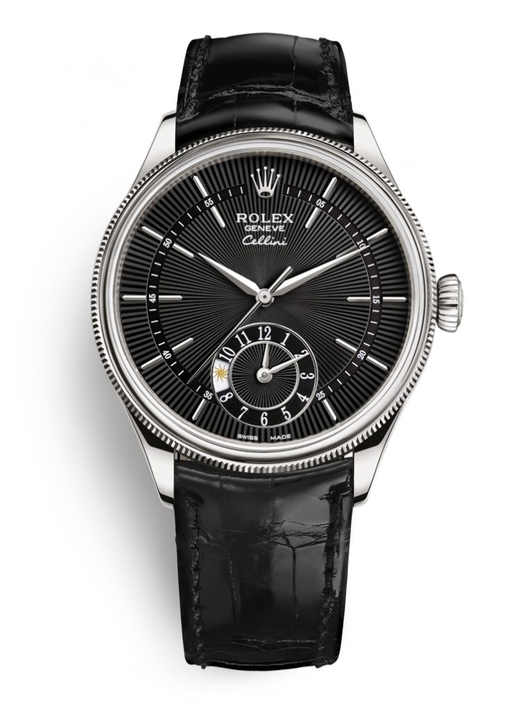 ROLEX CELLINI DUAL TIME 50529 - 0010 BLACK DIAL - WHITE GOLD 18K - 39MM